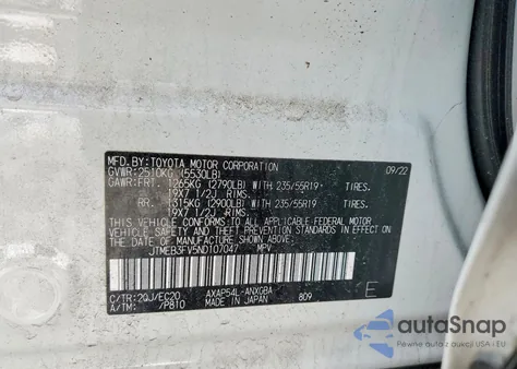 2022 Toyota Rav4 Prime Xse from USA, damaged, VIN JTMEB3FV5ND107047